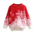 thumbnail image 2 of Spazoro Kids Girls Boys Sweaters, Crew Neck Casual Thickening Long Sleeve Warm Shirts for Child Girls Red Size 13 T, 2 of 6