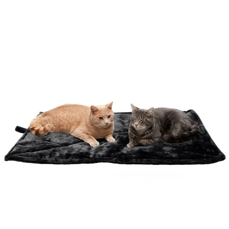 UPC: 0842229119602 | FurHaven Pet Products ThermaNAP™ Faux Fur Self-Warming Pet Bed Mat – Black Large