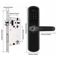 thumbnail image 4 of Cerradura De Puerta Inteligente 5 En 1 Huella Digital Y Código Y Llaves Y Tarjeta Ic Y Tuya Wifi Antirrobo Alimentado Por Batería Biométrico Para La Habitación Del Apartamento Del Hogar Monstrate EL014240-02, 4 of 6
