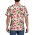 thumbnail image 3 of Vsdgher Rose Flowers Print Men's Dry Fit Mesh Athletic Shirts Moisture Wicking Tennis T-Shirt Tops, 3 of 9