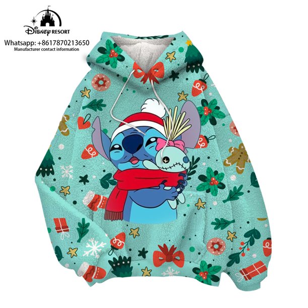 Microfiber Coral Fleece Blanket Disney Stitched Hoodie Sleeves Super Soft Warm Outdoor Pocket Hoodie Winter Hooded TV BlanketXL Gao Jinjia LED