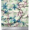 thumbnail image 1 of Soimoi Rayon Fabric Check & Lily Flower Print Sewing Fabric Yard 42 Inch Wide, 1 of 1