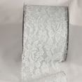 thumbnail image 2 of The Ribbon People Silver Contemporary Floral Print Lace Craft Ribbon 4" x 20 Yards, 2 of 2