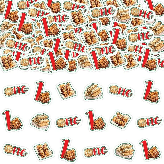 Holy Cannoli I’m One Birthday Decorations, 200PCS Cannoli First Birthday Confetti for Table, Italian Food Themed 1st Bday Decor, Italy Party Supplies