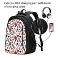 thumbnail image 2 of Wukai Red Blue Leaves Travel Laptop Backpack: Business Water-Resistant Bag with USB Charging Port, Ideal College Backpack for Men & Women, 2 of 6