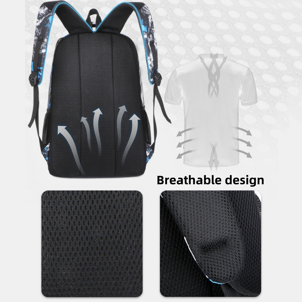 Mochilas escolares para niños, con compartimento para laptop de 15.6 pulgadas, para adolescentes, azul 3