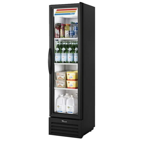 True T-11G-HC~TSL01 19 1/4" One Section Reach In Refrigerator, (1) Left Hinge Glass Door, 115v