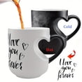 thumbnail image 4 of DreamyJuly 1pc Heart Shaped Color Changing Ceramic Mug, I Love You Forever Design Hot/Cold Thermochromic Mug for Mother's Day or Valentine's Day, 4 of 9