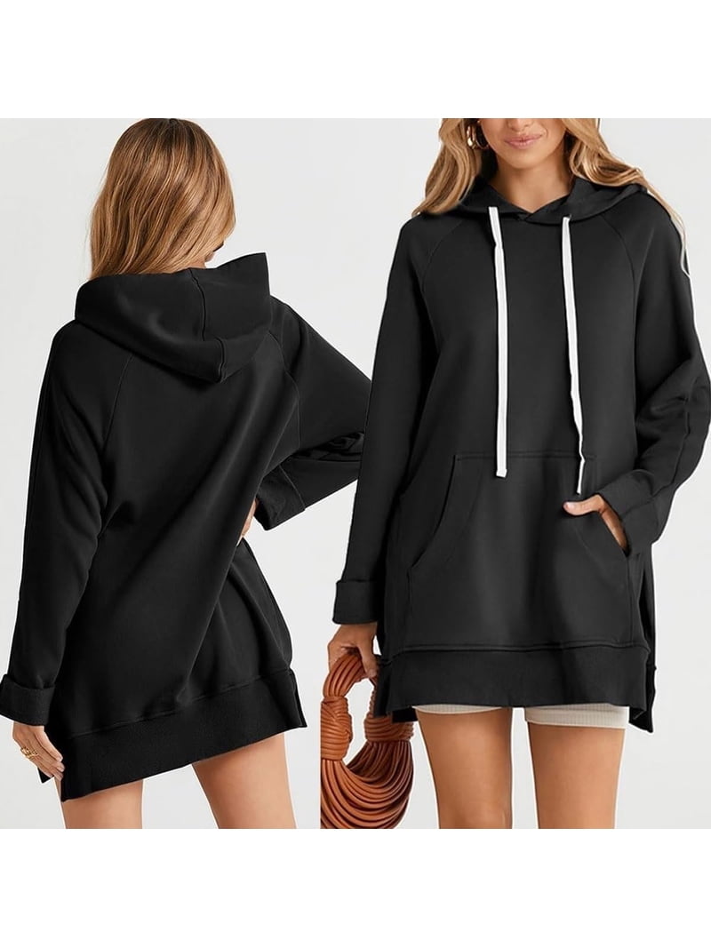 The Warmy Oversized Hoodie Dress Women， First Ones Casual