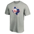 thumbnail image 2 of Men's Heathered Gray Texas Rangers Cooperstown Collection Huntington Logo T-Shirt, 2 of 3