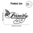 thumbnail image 3 of Black Wrought Iron Butterfly Wall Art with “Family Is Everything” Quote – Rustic & Modern Metal Wall Decor for Living Room, Bedroom, Dining Room, Kitchen – 16"x10", 3 of 6