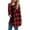 Red, variant on Otvok Womens Cardigan Fashion Plaid Loose T-Shirt Long Sleeve Blouse Coat