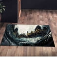 thumbnail image 6 of Black And Gold Marble Rug, Luxury Marble Rugs, Alcohol Ink Rug, Accent Rug, Printed Rug, Thick Rug, Housewarming Gift, Pattern Soft Rug, 2.6'x4' - 80x120 cm, 6 of 8
