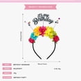 thumbnail image 5 of Weflink It's my Birthday Headdress With Glitter Letters Stretchy Hair Accessory For Women Girls Party Celebration, 5 of 13