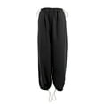 thumbnail image 4 of aidice Cargo Pants for Women Drawstring Wide Leg Oversized Loose Fitted Pants with Pockets Fall Winter Streetwear Trousers, 4 of 4