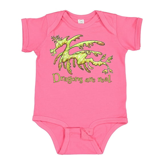Inktastic Dragons Are Real Cute Leafy Sea Dragon Boys or Girls Baby Bodysuit