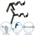 thumbnail image 3 of 2PCS Curtain Rod Bracket Universal Heavy Duty Curtain Rod Holder Drapery Bracket, 3 of 6