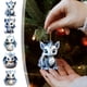 thumbnail image 1 of Colgante de adorno acrílico azul y blanco para árbol de Navidad - adorable decoración navideña para casa, coche o bolso, 1 of 5