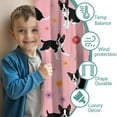 thumbnail image 3 of Blackout Kids Curtains,Boston Terrier Dogs and Flowers Childrens Insulated Curtains Set Of 2,Bedroom Essentials,Toddler Room Decor 42x63in(106x160cm), 3 of 4