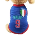 thumbnail image 4 of Camiseta de la Copa del Mundo para Perros, Chaleco de Verano para Perros, de Malla Linda y Vívida, Suave y Transpirable, para Perros, Cachorros, Azul Oscuro, 9 Italia, XL, 4 of 5