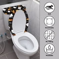 thumbnail image 4 of HELLHERO Ghost Pumpkin Toilet Covers Set, Non-Slip Elastic Fabric Bathroom Seat Covers, 17"x21", 4 of 8