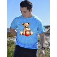 thumbnail image 2 of Teddy Bear Holding Red Ball Tie Dye Cyclone Men -Image by Shutterstock, Male Large, 2 of 4