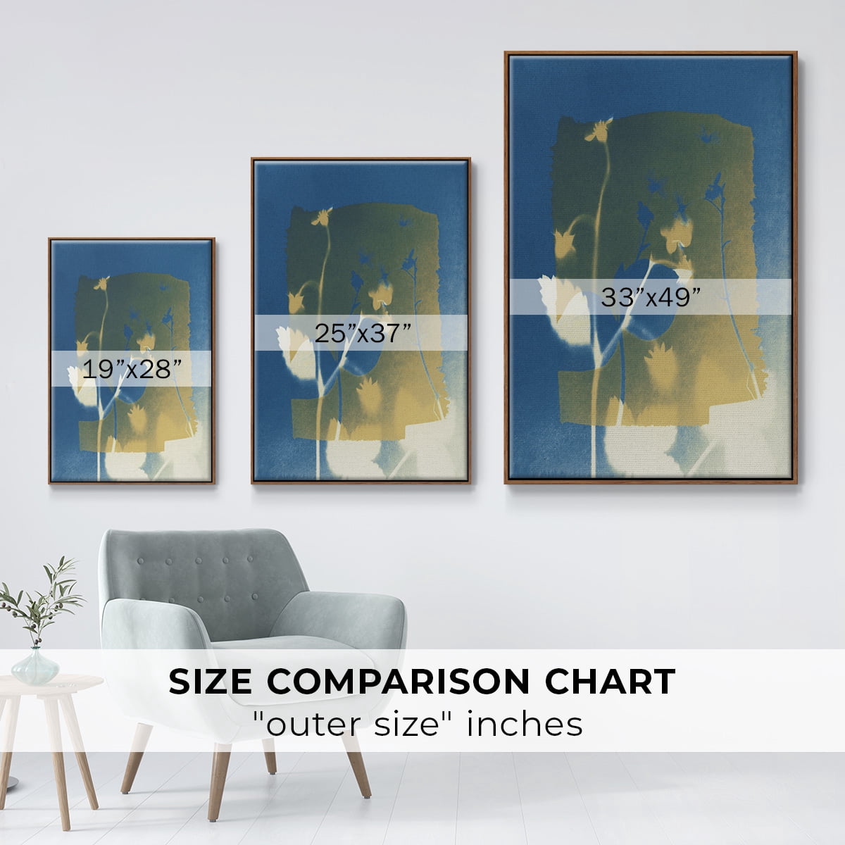 Perfectly Imperfect III Framed Premium Gallery Wrapped Canvas - Ready to Hang - 25 x 37 - Walnut Floating Frame
