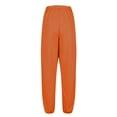 thumbnail image 6 of Efsteb Womens Pants Casual High Waisted Sweatpants Loose Lightweight Workout Leg Binding Pants Orange XXXL, 6 of 6