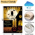 thumbnail image 2 of Happy Halloween Hallowmas Holiday Scary Bats Jack-O-Lantern Pumpkins Owl Moon House Flag 28 x 40 Inch, Double Sided Large Garden Yard Welcome Flags Banners for Home Lawn Patio Outdoor Decor, 2 of 4