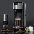 thumbnail image 6 of Black Single Serve Coffee Brewer Pods Compatible & Ground, 30 oz Compact Coffee Maker Single Serve With 5 Brew Sizes Up To 14 Oz, Fits Travel Mug, Adjustable Drip Tray, 6 of 6