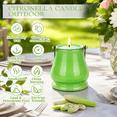 thumbnail image 4 of Giphtpoeet 2 Pack Citronella Candles Glass Jar Soy Lemongrass Scented Candle with Handle Candle Gift Set for Outdoor Garden Camping, 4 of 9
