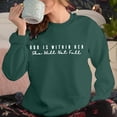 thumbnail image 6 of Sales Today Clearance Fall Sweatshirts for Women Sweatshirt Women Verse Pullover God Is Within Her Long Sleeve Inspirational Blouse Top, 6 of 6