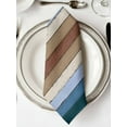 thumbnail image 2 of Blue Brown Cloth Napkins Washable Set of 8, Farmhouse Wood Grain Vintage Vertical Striped Reusable Dinner Table Napkins Cloth Bulk for Weddings Kitchen Restaurants Hotel Events Parties 20 x 20 Inch, 2 of 9