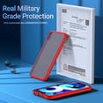 thumbnail image 3 of Shockproof Compatible for iPhone XR Case [8 FT Military Grade Drop Tested] Translucent Matte Hard PC Back iPhone XR Phone Case with Soft Silicone Edge Slim Protective Case for iPhone XR, Black, 3 of 4