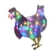 thumbnail image 1 of Toystoory Luces decorativas, práctica luz de Navidad brillante, bonita estatua encantadora, escultura de jardín, adornos de pollo, patio, Kits de decoración para fiestas, 1 of 6