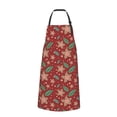 thumbnail image 3 of XMXT 1 Pcs Waterproof Kitchen Cooking Apron, Christmas Flower Decoration Adjustable Aprons for Women Men with Pockets, 3 of 9