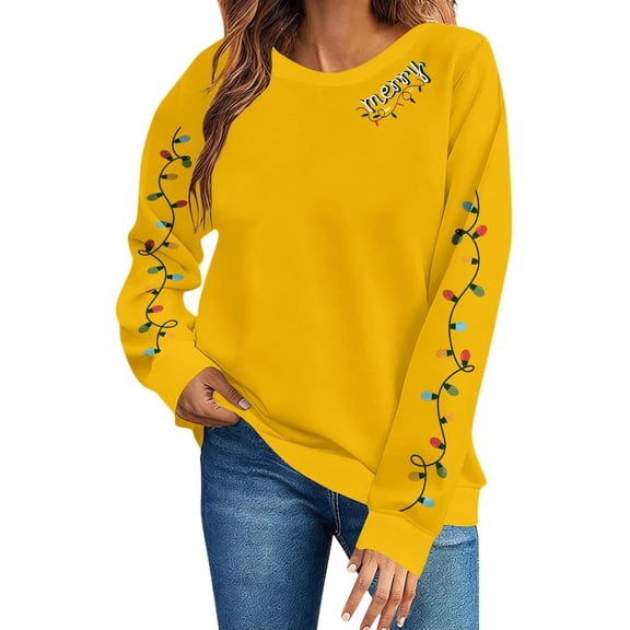 ZACPNCV Christmas Sweater Women Reindeer Graphic Sweatshirts Oversized Christmas Tree Sweaters Xmas Pullover Tops