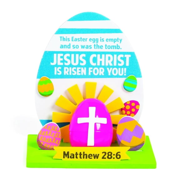 Fun Express Kids' 3D Empty Tomb Easter Egg Craft Kit - Makes 12