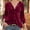 Velvet tops-Red, variant on Spring Tops for Women Clothes under $5.00 Women's Solid V-Neck Retro Gold Velvet Pocket Shirt Long Sleeved Top/Brown S