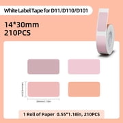 NIIMBOT D11/D110/D101/H1S Label Maker Tape Address Labels Name File Folder Waterproof Sticker Labels, 0.55 x 1.18(14 x 30mm), 210 Labels/Roll, Four Pink