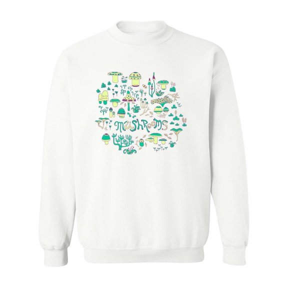 Mushrooms World Design Sweatshirt Women -Image by Shutterstock, Female Large