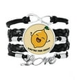 thumbnail image 1 of Lemon Leaves Encourage Skin Bracelet Love Accessory Twisted Leather Knitting Rope Wristband Gift, 1 of 1