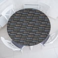 thumbnail image 3 of Ambesonne Fish Fitted Round Tablecloth, Vintage Animal Bone Design, 36"- 40" Diameter, Multicolor, 3 of 5