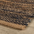 thumbnail image 5 of Striped Blue/Natural Handwoven Jute Rug, 6' x 9', 5 of 6