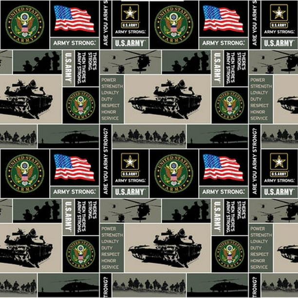 U.S. Army Fleece Fabric, per Yard
