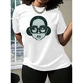 thumbnail image 2 of Camisetas de manga casquillo para mujer, de moda de verano 2025, con estampado lindo, casual, sin mangas, de ajuste holgado, de manga corta[1pc Fashion Girl Print T-Shirt] Women'S Casual Crew Neck T, 2 of 8
