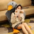 thumbnail image 4 of 190cm Giant Long Plush White Goose Toy Stuffed Lifelike Big Wings Duck Hug Massage Throw Pillow Boyfriend Cushion For Girl, 4 of 5