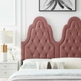 thumbnail image 5 of Tufted Headboard, Twin Size, Velvet, Pink, Modern Contemporary Urban Design, Bedroom Master Guest Suite, 5 of 9
