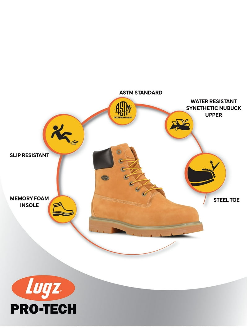 Lugz Work Men's Drifter 6-Inch Steel Toe Work Boots (Wide
