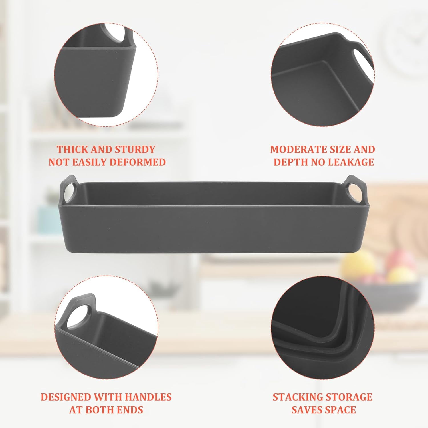 Silicone Baking Sheet Pan Dividers,Sturdy Heatproof Handles Nonstick Tray,Cooking Reimagined,Reusable Bakeware Set for Meal Prep,Easy to Clean,Air Fryer,Oven Safe